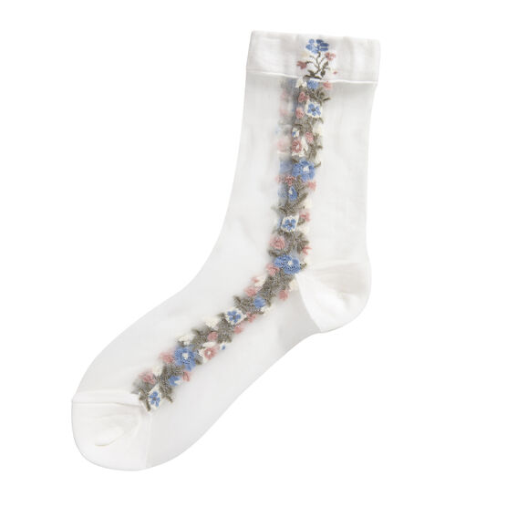 Sheer Meadow Flower socks
